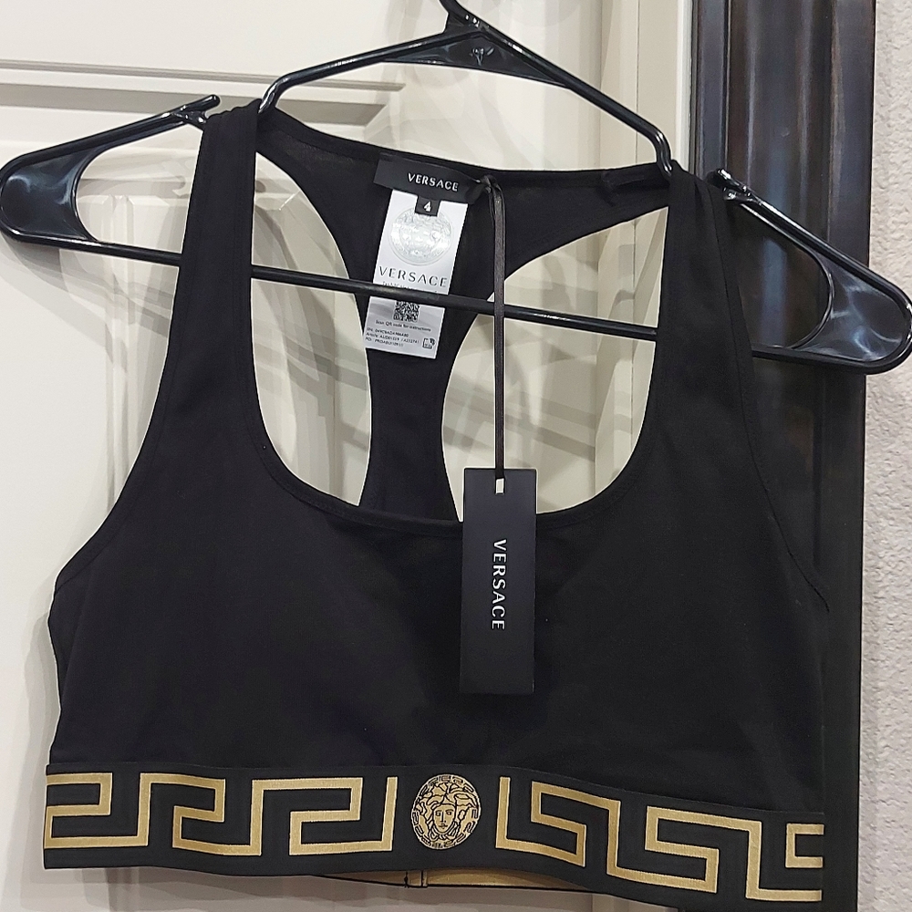 Versace Authentic Women Underwear Sports Bra in Black size 4